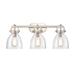 Innovations Lighting Bruno Marashlian Newton Bell 27 Inch 3 Light Bath Vanity Light - 412-3W-SN-7CL-LED