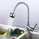 Robinet mitigeur de froid rotatif à 360 ° tuyau de plomberie en cuivre robinets de cuisine