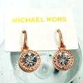 Michael Kors Jewelry | Michael Kors Diamond Statement Earrings, Rose Gold | Color: Gold/Pink | Size: Os