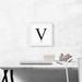 ARTCANVAS Modern Black & White Gray Serif Alphabet Letter V - Wrapped Canvas Textual Art Print Canvas, in Black/White | Wayfair ACIALP326-1S-12x12