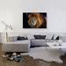 ARTCANVAS Lion Home Decor - Wrapped Canvas Photograph Print Metal in Black/Brown/White | 26 H x 40 W x 3 D in | Wayfair OPEPHO233-1L-40x26