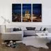 ARTCANVAS Cologne Cathedral in Germany - 3 Piece Wrapped Canvas Photograph Print Set Metal in Blue | 40 H x 60 W x 1.5 D in | Wayfair