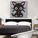 ARTCANVAS Cute Black Cat Kitten Jewel Pixel - Wrapped Canvas Graphic Art Print Canvas, Wood in White | 36 H x 36 W x 0.75 D in | Wayfair