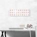 ARTCANVAS Chic Pink Gold Full Alphabet - Wrapped Canvas Panoramic Textual Art Print Canvas, Wood in White | 12 H x 36 W x 1.5 D in | Wayfair