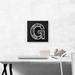 ARTCANVAS Modern Black White Alphabet Letter G - Wrapped Canvas Textual Art Print Canvas, Wood in Black/Gray/White | 12 H x 12 W x 1.5 D in | Wayfair