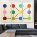 ARTCANVAS Mid-Century Modern Connect Most Dots - 3 Piece Wrapped Canvas Painting Print Set Canvas, in Blue/Green/Red | Wayfair ACIMDC101-3L-90x60