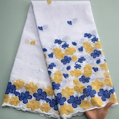 SJD LACE-Tissu africain en coton pour robes de femmes dentelle de type suisse de haute qualité avec