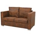 vidaXL 2-Sitzer Sofa 137 x 73 x 82 cm Künstliches Wildleder