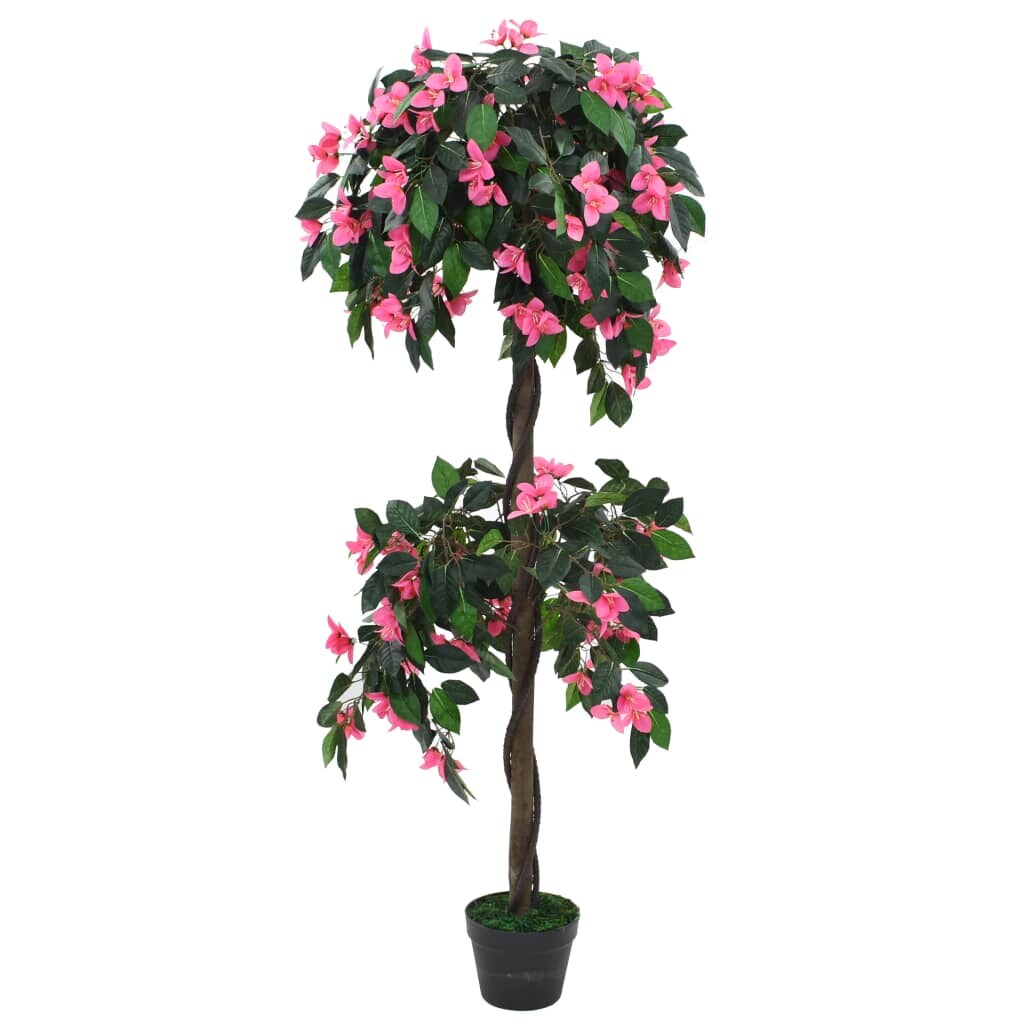 vidaXL Künstliche Rhododendron-Pflanze mit Topf 155 cm Grün und Rosa Image