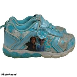 Disney Shoes | Frozen Ii Light Up Girls Shoes Size 8 | Color: Blue/White | Size: 8g