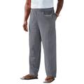 Men's Big & Tall Elastic Waist Gauze Cotton Pants by KS Island in Steel (Size 3XL)