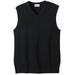 Men's Big & Tall Shaker Knit V-Neck Sweater Vest by KingSize in Black (Size XL)