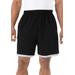 Men's Big & Tall Layered Look Lightweight Jersey Shorts by KingSize in Black (Size 8XL)