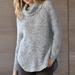 Free People Sweaters | Free People Dylan Tweed Cowl Neck Sweater Xs | Color: Blue | Size: Xs