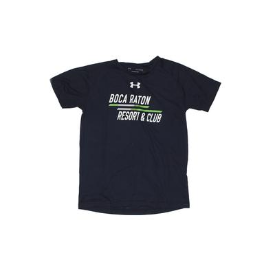 Under Armour Active T-Shirt: Blue Solid Sporting & Activewear - Kids Boy's Size X-Large