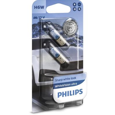 PHILIPS H6W WhiteVision ultra (2 Stk.) Glühlampe, Rückfahrleuchte,Glühlampe, Kennzeichenleuchte,Glühlampe, Park-/Positio