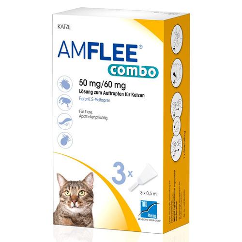 Amflee combo 50/60mg Lsg.z.Auftropfen f.Katzen 3 St Lösung