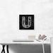 ARTCANVAS Modern Black White Alphabet Letter U - Wrapped Canvas Textual Art Print Canvas, Wood in Black/White | 12 H x 12 W x 0.75 D in | Wayfair