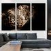 ARTCANVAS Leopard Face Home Decor - 3 Piece Wrapped Canvas Graphic Art Print Set Canvas, Wood in Black/Brown/Green | 60 H x 90 W x 1.5 D in | Wayfair