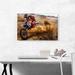 ARTCANVAS Dirt Bike Motocross Racing - Wrapped Canvas Photograph Print Canvas, Wood in Brown | 18 H x 26 W x 1.5 D in | Wayfair OPEPHO522-1L-26x18