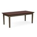 Lesro Lenox Steel Waiting Reception Coffee Table Metal Frame 40x20" High Pressure Laminate Top Wood/Metal in Brown | 16 H x 40 W x 20 D in | Wayfair