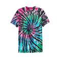 Men's Big & Tall Lightweight Longer-Length Tie-Dye Crewneck by KingSize in Black Tie Dye (Size XL)