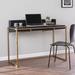 Mercer41 Lish Flip-Top Desk Wood/Metal in Black/Brown/Yellow | 36 H x 45.5 W x 22 D in | Wayfair 06331D4253A7414E9D64775EF6162A96