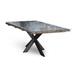 Loon Peak® Renata Adler 35.4" Dining Table Wood/Metal in Black/Brown/Gray | 30 H x 70.9 W x 35.4 D in | Wayfair D93C8A427CF6415480374C495EBAF3B7