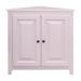 Red Barrel Studio® Haelynn 30" H Solid Wood 2-Door Corner Cabinet Wood in Pink | 30 H x 32.25 W x 16.25 D in | Wayfair