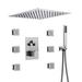 Wonderland America Thermostatic Complete Shower System w/ Rough-in Valve in Gray | 0.2 H x 20 W in | Wayfair A9103F3C20