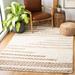 Brown/White 0.5 in Area Rug - Steelside™ Kristina Chevron Handmade Flatweave Wool Area Rug in Ivory/Brown Wool | 0.5 D in | Wayfair