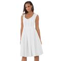 Plus Size Women's Cotton Denim Dress by Jessica London in White (Size 26)