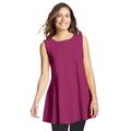 Plus Size Women's Sleeveless Fit-And-Flare Tunic Top by Woman Within in Raspberry (Size 22/24)