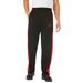 Men's Big & Tall Power Wicking Pants By KS Sport™ by KS Sport in Black Blaze Red (Size 4XL)