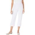 Plus Size Women's The Hassle-Free Soft Knit Capri by Woman Within in White (Size 40 W)