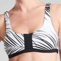 Athleta Swim | Athleta Adriata Retro Palm Bikini Top 4169 | Color: Black/White | Size: M