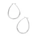 Belk Silver Tone 20 Millimeter Tubular Elongated Hoop Earrings