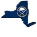 Buffalo Sabres 12" Logo State Sign