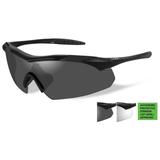 Wiley X Vapor Safety Sunglasses APEL Approved 2 Lens Package 1 Matte Black Frame w/Smoke Grey Clear Lens CH3501