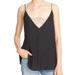 Free People Tops | Free People Lace Inset Plunging Camisole | Color: Black/Tan | Size: M