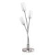LITECRAFT Macti Decorative 3 Light Table Lamp Cut Glass Shade in Satin Nickel