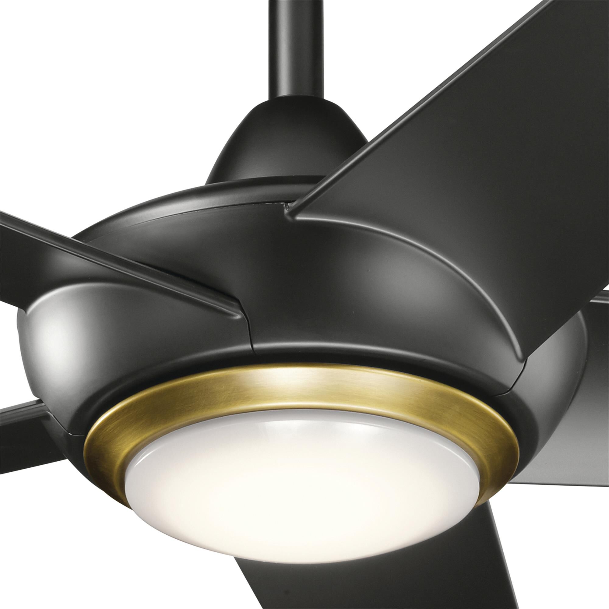 Kichler Lighting Kapono 52 Inch Ceiling Fan with Light Kit - 330089SBK