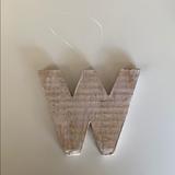 Anthropologie Holiday | Anthropologie Letter W Sparkly Christmas Ornament | Color: Cream/White | Size: Os