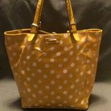 Jessica Simpson Bags | Jessica Simpson Polka Dot Yellow & White Tote Bag | Color: White/Yellow | Size: Os