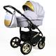Lux4Kids Pram Pushchair Stroller 3in1 Car seat Car seat Baby seat Sports seat Isofix Golden Glow Black Silver 2in1 Without car seat
