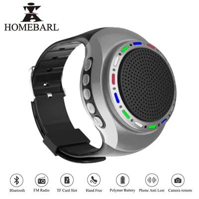 Montre-bracelet LED colorée MEBARL U6 pour salle de bain haut-parleur de montre musique de sport