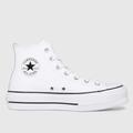 Converse lift hi leather trainers in white