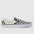 Vans classic checkerboard slip on trainers in black & cream