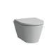 LAUFEN Wand-Tiefspül-WC Compact Kartell 370x490 kurze Ausführung, spülrandlos grau matt, H820333759 H8203337590001