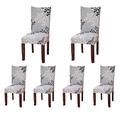 6 x Universal Stretch Esszimmer Stuhl Abdeckungen, abnehmbare waschbare Slipcovers für Esszimmer Stühle (B)